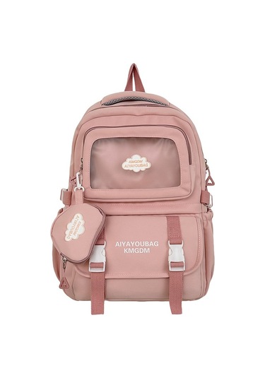 Kadınlar İçin Şık Ve Fonksiyonel Kore Tarzı Sırt Çantası, Ortaokul Lise Ve Üniversite Öğrencilerine Uygun, Japon İlhamlı Minimalist Tasarım, Krem Rengi Sevimli Kız Çantası MAvi