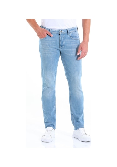 Hatemoğlu Mavi Slim Fit Düşük Bel Basic Kot Pantolon Mavi