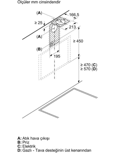Profilo DVK6J679 60 CM Cam Duvar Tipi Davlumbaz