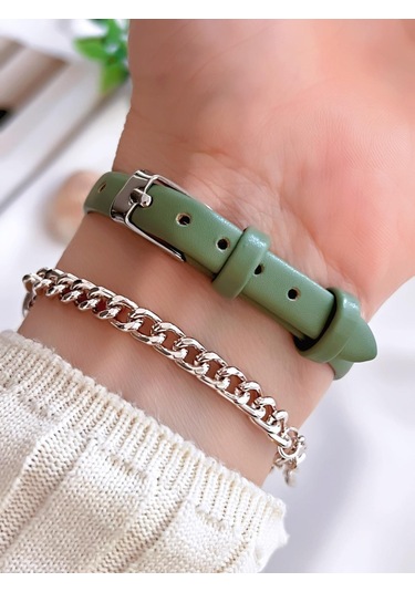 Coliseum Deri Kordon Vintage Seri Kadın Kol Saati+bileklik Hediyeli Cl8368.bm2 Gri