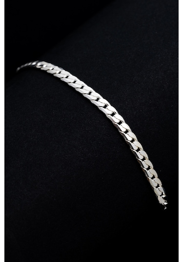 Erkek Gümüş Bileklik - 925 Ayar Ezme Gurmet Gümüş Bileklik