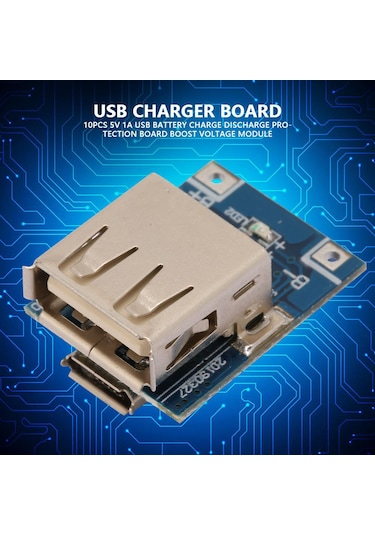 Xiyyadms 10 Adet 3.7v Girişli 5v/1a Çıkışlı Usb Şarj Modülü, Yüksek Verimli 85% Dıy Şarj Devre Kartı