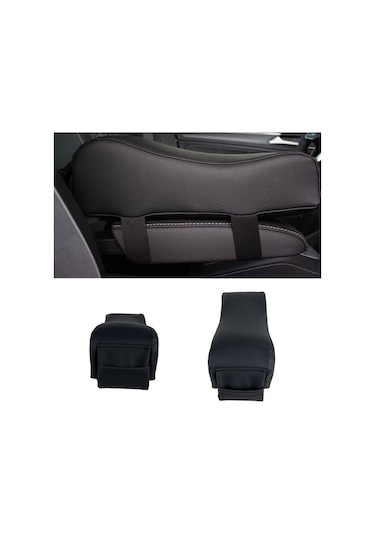 Volkswagen Caddy Uyumlu Kol Dayama, Kolçak Yükseltici Minder Deri Kalın Siyah