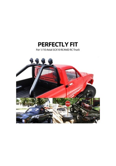 Didadodo 1/10 Axial Scx10 Rc4wd Jeep Metal Roll Cage Kova - 6 Led'li Aydınlatmalı - Dayanıklı Tasarım