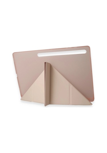 Samsung Galaxy Tab A9 Kılıf Kalemlikli Mars Tablet Kılıfı - Rose Gold Arka Kapak