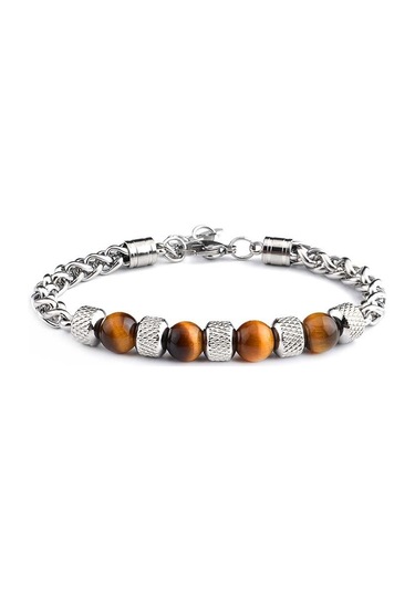 Tesbihane Kaplangözü & Çelik Kombinasyonlu Bileklik Çelik