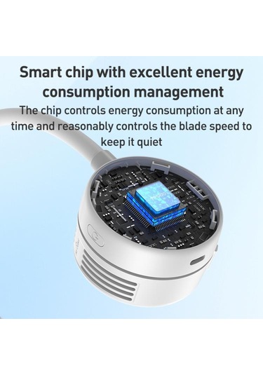 Yesido Yf17 Taşınabilir Surround Boyun Fan Gri Beyaz