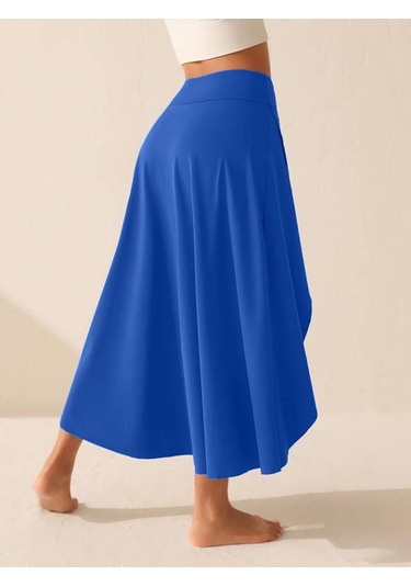 Kadın Cep Detay Taytlı Sandy Etek Saks Mavi