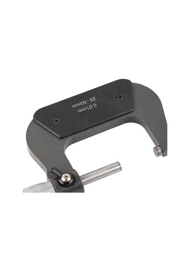 Yifomall 25-50mm Krom Vanadyum Çelik Hassas Mikrometre Ölçüm Aleti - Kilitli Spiral Tasarım