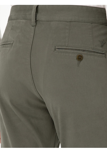 Cacharel Haki Slim Fit Kanvas Pantolon Yesıl