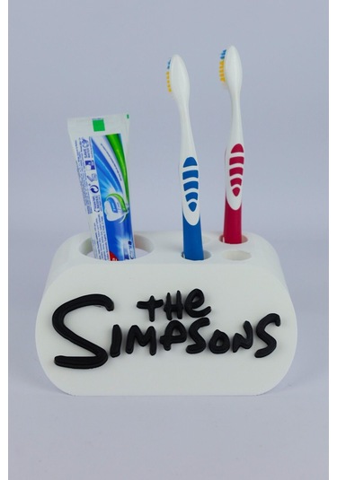 The Simpson - Dekoratif Diş Fırçalık Beyaz