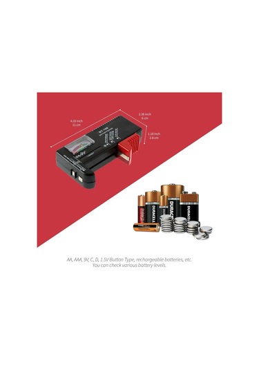 Pil Evrensel Düğme Pil Renk Kodlama Ölçer Volt Test Cihazı Ekran