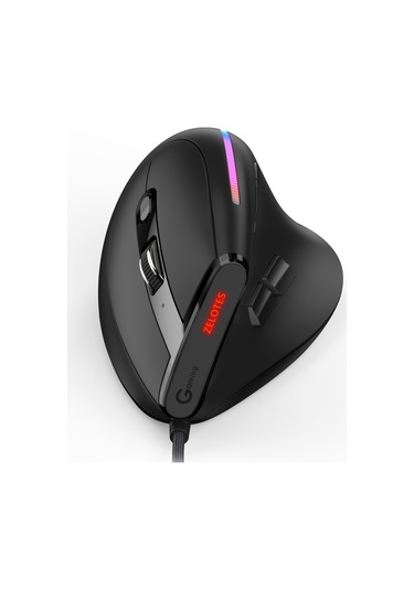 Reedark T-50 Dikey  Kablolu  9 Tuş Rgb Optik  6 Vites DPI Ergonomik Tasarım Siyah