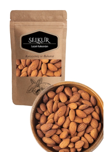 Çiğ Badem 1kg Doypack Ambalaj Iri Tane