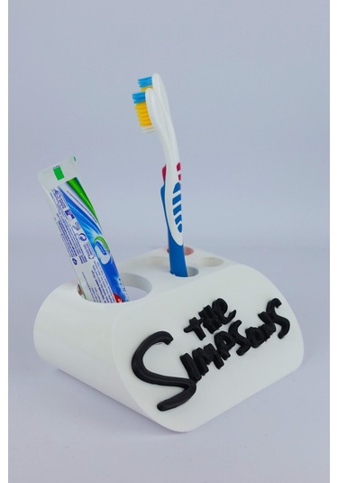 The Simpson - Dekoratif Diş Fırçalık Beyaz