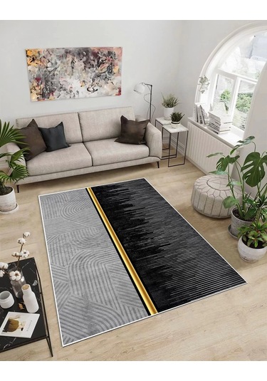 Dijidekor Işıltı Koleksiyonu Model83 Süngerli Dijital Baskılı Saçaksız Mutfak Halısı Yolluk