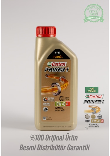 Power1 10w-40 4t 1 Litre Yeni Formül, 4 Zamanlı Motosiklet Yağı