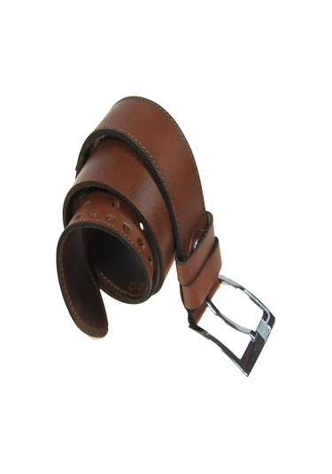 Hakiki Deri Erkek Kot Kemeri 4,5 Cm Açık Kahverengi