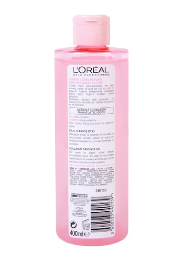 L'Oreal Paris Değerli Çiçekler Kuru ve Hassas Ciltler için Tonik 400 ML