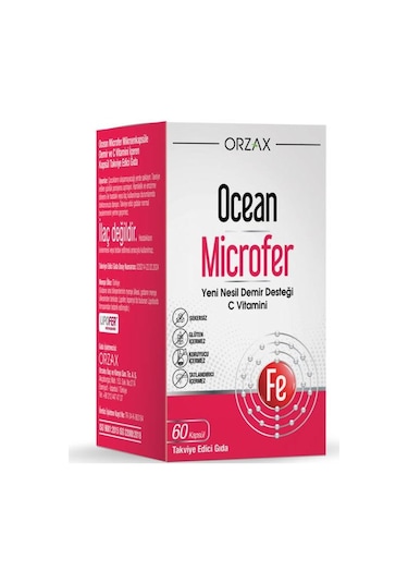Ocean Microfer Demir Ve C Vitamini 60 Kapsül