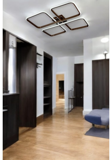 Specula Kahverengi Beyaz Ledli - Mutfak - Salon Led Avize Kahve Rengi