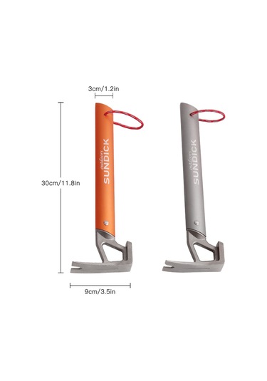 Sundick-açık Kamp Çadır Çekiç Paslanmaz Çelik Çadır Tırnak,turuncu Turuncu