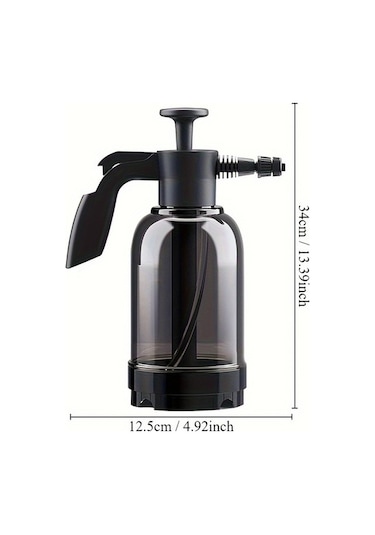Trendooze El Tipi Basınç Pompası: 2 L, Ayarlanabilir Nozullu Püskürtücü Siyah