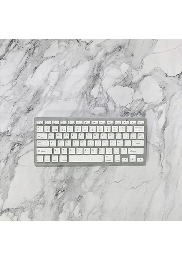 Yaozixa 78 Tuşlu İspanyolca Kablosuz Bt Klavye - İnce Taşınabilir, İos/android/windows Uyumlu, 10m Aktarım Mesafesi Pil Dahil Değil Sıcak Beyaz