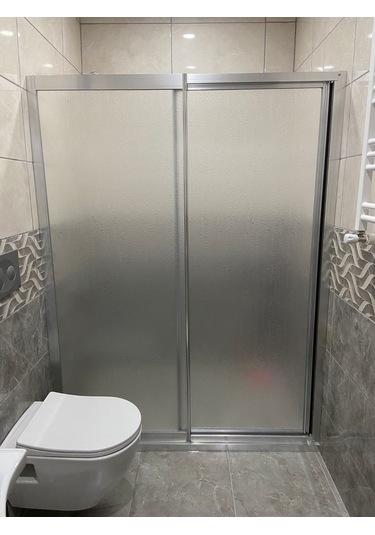 Teknesiz Duşakabin Mika Plastik Camlı Nd412 Gümüş