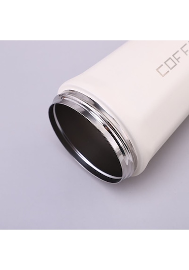 Komple 304 L Çelik Beyaz  410 ml Kahve El Termos Mug cin398by