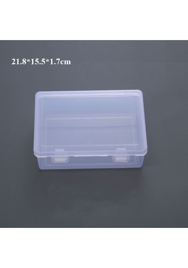 Kare Takı Boncuk Konteyner Plastik Küçük Öğeler Durumda Taşınabilir Saklama Kutusu Elektrikli El Aletleri Tutucu Şeffaf