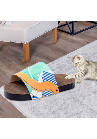 Suntek Terlikler Kedi Tırmığı Karton Yatağı Kapalı Yeşil