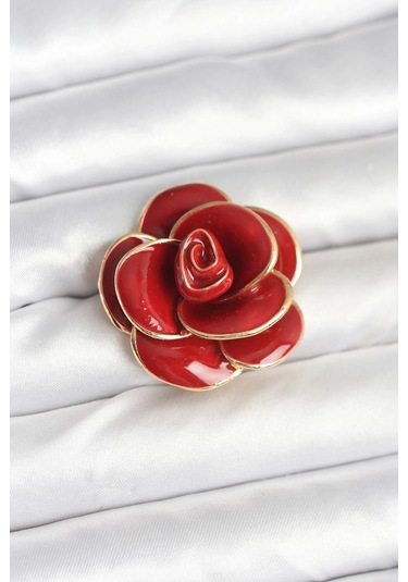 Bfs Kırmızı Gül Model Broş Çok Renkli