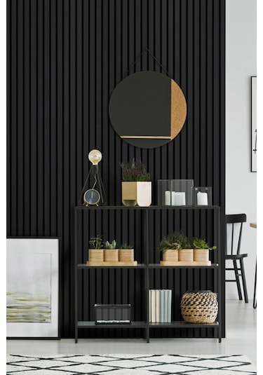 Mdf Akustik Duvar Ve Tavan Kaplama Paneli 60 x 275 CM - Siyah