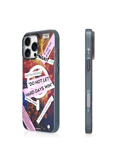 İphone 16 Pro Max Uyumlu Kılıf Magsafe Şarj Özellikli Youngkit A-city Serisi Kapak Pembe