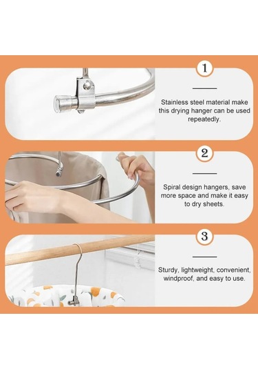 Vkemall Dayanıklı Çiftli Çamaşır Kurutma Askısı, Hızlı Ve Verimli 360 Derece Döner Tasarım, İç Ve Dış Mekan Kullanımına Uygun
