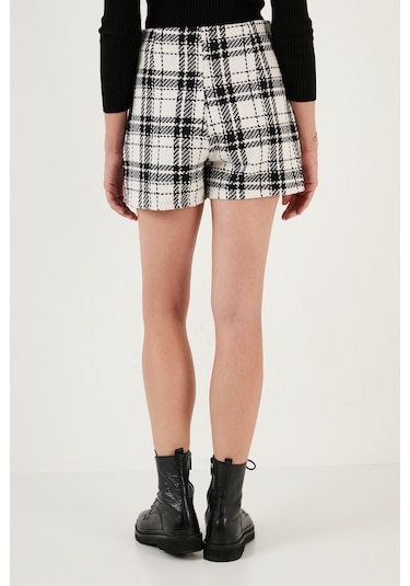 Lela Regular Fit Kışlık Tüvit Mini Bayan Şort Etek 611Et0020 Siyah