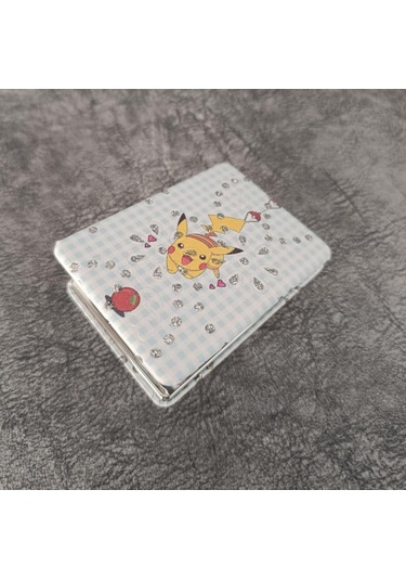 Cep Ayna Pokemeon Pikachua Makyaj Çanta Seyahat Taşınabilir Ayna Kozmetik Büyüteç Kompakt Çok  Renkli