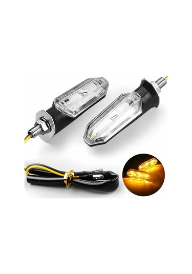 Novahub Sinyali Motosiklet Led Lamba Işıklar Işık Evrensel Dönüş Arka Altın 2pcs 12v Xi Altın