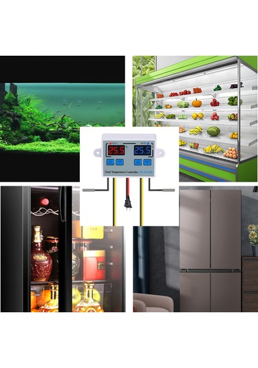 Geeksen 110-220V Dijital Çift Sıcaklık Kontrol Cihazı