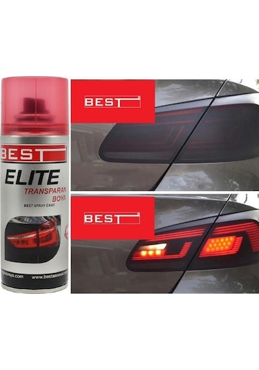Best Elite Transparan Far Boyası Kırmızı 200 ML