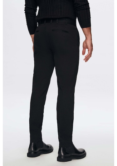 Twn Slim Fit Siyah Armürlü Chino Pantolon 3ecc3ph013451 Siyah