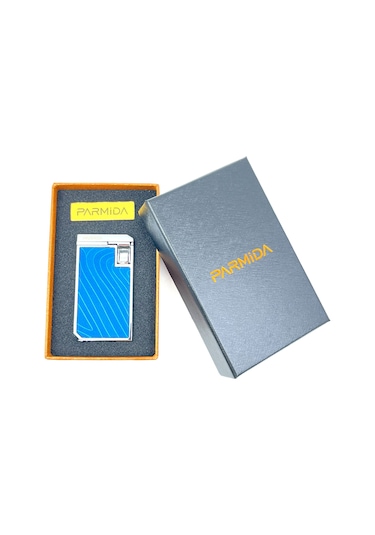 Parmida Çift Torch Puro Çakmağı - Lacivert/gümüş