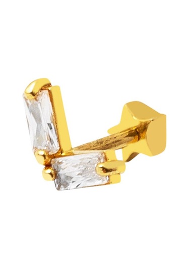 Bilezikci 14 Ayar Altın Baget Taşlı Tragus Küpe Kphsy14k22499 Sarı