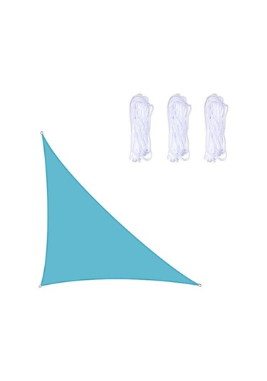 Novahub Üçgen Açık Bahçe Gölgelik, 3x3x4.3m, Su Geçirmez Anti-uv, Kırmızı Ve Lake Blue Kırmızı