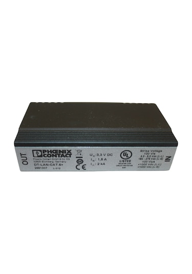 Phoenix Contact DT-LAN-CAT.6+ 10Gbps Ethernet Yıldırım Koruyucu RJ45 DIN-Ray