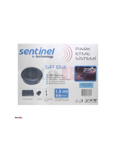 Sentinel Ses İkazlı Araç Park Sensörü Araç Park Asistanı Beyaz