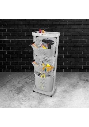 Üç Katlı Organizer Sepet - Sebzelik COSTP750G