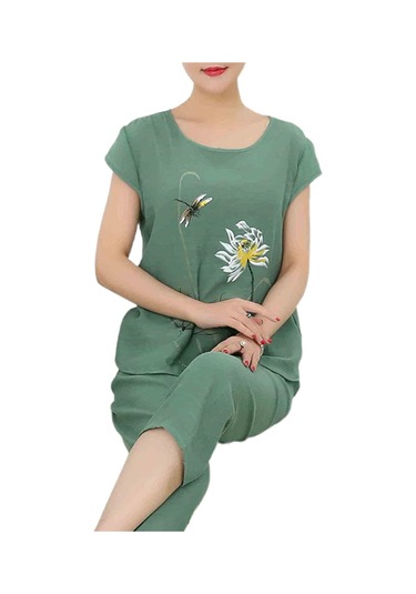 Kraliyet Mavisi Eladies 1 Takım Tişört Pantolon Kısa Kollu Gevşek İki Parçalı Çiçek Hayvan Baskı Orta Yaşlı İçin Pijama Seti Saks Mavisi Kraliyet Mavisi Eladies 1 Takım Tişört Pantolon Kısa Kollu Gevşek İki Parçalı Çiçek Hayvan Baskı Orta Yaşlı İçin Pijama Seti Saks Mavisi