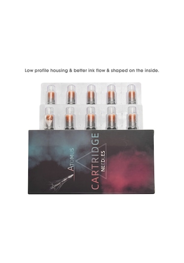 Gajeena 10 Adet Tek Parça Dövme İğnesi Kartuşu - Tek Kullanımlık 9rs - Dövme, Kaş, Göz Kapağı Ve Dudak Uygulamaları - Güvenli Membranlı - Transparan Uç